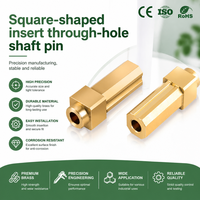 Goupille carrée en laiton usinée CNC sur mesure de 9 mm/10 mm avec trou traversant pour quincaillerie de bagages