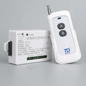 TAD T80 Remote Control RF, 2 Saluran Rc Transmitter dan Receiver Switch Relay Pintu Garasi 433Mhz Remote Controller