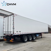 Fabricant chinois Van Trailer 3 Essieux Van Remorques 60Ton Box Semi Remorque Cargo Trucks à vendre