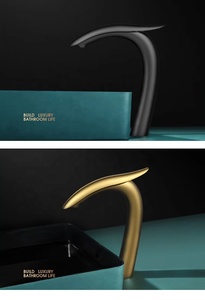 깊은 위생 도자기 고급 tapware 용 모양 디자인 304 스테인레스 스틸 뜨거운 및 차가운 싱크대 수도꼭지 그리포 크로마도 캐스카다 바오 - Product Image 3