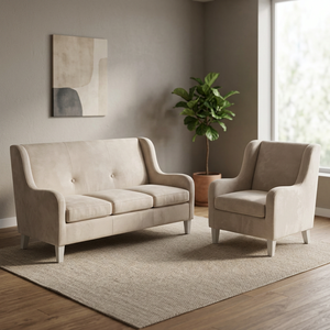 Blanco sofá de terciopelo dos asientos sofá moderno Vietnam servicio de abastecimiento - Product Image 2