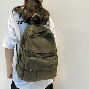 Zaino in tela Vintage Unisex di nuova moda con Logo personalizzato zaino da viaggio di grande capacità per studenti zaino da donna scuola portatile - Product Image 6