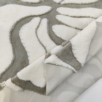Tissu en flanelle jacquard double face à motifs floraux pour couverture, oreiller, textile de maison
