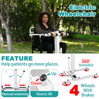 Lève-personne mobile pour personnes handicapées, élévateur motorisé pour fauteuil roulant avec sangle robuste pour un transport facile