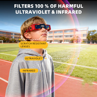 Lunettes d'éclipse solaire 2026 : Monture en papier imprimée couleur neutre, pour observation annulaire totale – Vente en gros
