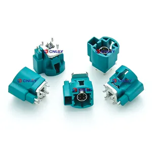 Fakra Connector Voor Lvds Universele 4 + 2P Code Z Plug Pcb Mount Verticale Pin Connector Voor Auto 'S