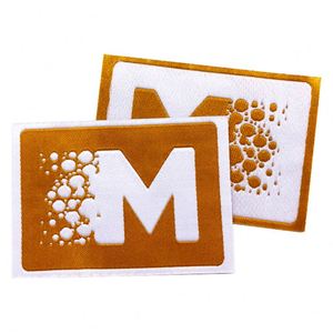 Étiquettes de vêtements tissées personnalisées, logo de marque, étiquette tissée à coupe droite, transfert thermique - Product Image 3