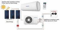 Climatisation solaire AC DC 12000btu, climatiseur solaire hybride, système d'énergie solaire domestique