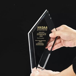 Trophée en <span class=keywords><strong>cristal</strong></span> optique en verre K9 vierge en gros, récompense personnalisée, logo de certification, cadre <span class=keywords><strong>photo</strong></span>, base en <span class=keywords><strong>cristal</strong></span>, souvenir européen - Product Image 4