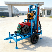 Petite plateforme de forage de puits d'eau portable provenant de fournisseurs chinois, profondeurs de forage au choix 100, 150, 200 m pour usage domestique et agricole