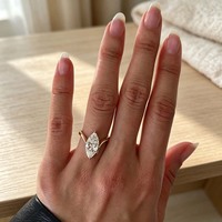 Bague pour femme en argent 925 de luxe, moissanite ovale VVS 1-5 carats, prix d'usine, haute qualité, personnalisable, décoration OEM