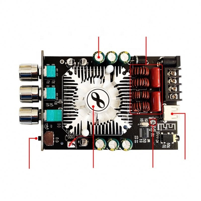 SeekEC TDA7498E High and Bass Adjustment Audio 160W*2 Power Amplifier Board Module 2.0 Channel Stereo Amplifier Board Module
