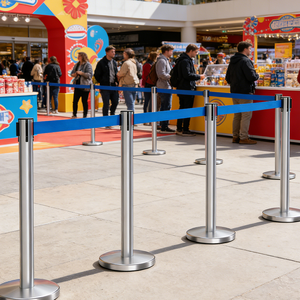 Crowd Control Stanchion Retractable Belt <strong>Barrier</strong> With Water Tank Base Portable <strong>Barrier</strong> for Airport Security &amp; Event Management - Product Image 3