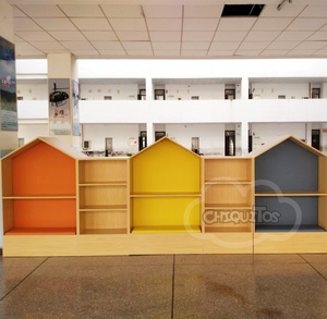 Chiquitos, diseño moderno, Banco <span class=keywords><strong>de</strong></span> asiento <span class=keywords><strong>de</strong></span> <span class=keywords><strong>lectura</strong></span> multifuncional, estantería para niños, forma <span class=keywords><strong>de</strong></span> <span class=keywords><strong>casa</strong></span>, Material <span class=keywords><strong>de</strong></span> madera, estantería <span class=keywords><strong>de</strong></span> dibujos animados - Product Image 1