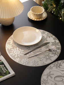 Sets <span class=keywords><strong>de</strong></span> Table Tabletex <span class=keywords><strong>de</strong></span> Noël, <span class=keywords><strong>Dessous</strong></span> <span class=keywords><strong>de</strong></span> <span class=keywords><strong>Plat</strong></span> Ronds <span class=keywords><strong>de</strong></span> Noël, Sets <span class=keywords><strong>de</strong></span> Table Lavables en PVC Antidérapants et Résistants à la Chaleur pour Cuisine - Product Image 6