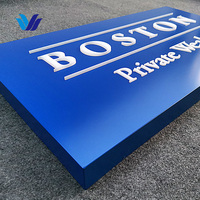 Hongsen Usine Personnalisé En Acier Inoxydable Publicité Boîtes À Lumière En Plein Air 60cm publicité boîte à lumière signe
