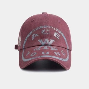 Fashion Vintage Sporty Letter <strong>Scissors</strong> Print Soft Top Wide Brim Adjustable Baseball Cap Unisex Trendy Duck Tongue for Daily Wear - Product Image 5