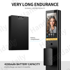 Nhà Máy tuya 3D mặt Cửa Khóa Video <span class=keywords><strong>intercom</strong></span> Kỹ Thuật Số an ninh hoàn toàn tự động Kỹ Thuật Số vân tay thông minh khóa cửa với máy ảnh - Product Image 6