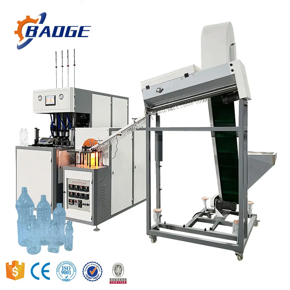 Semi Automatic 4 Cavity 500ML Small Plastic Bottle Making Machine / PET Bottle Blower / Blowing Bottle Machine