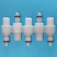 ZDVseal Medical Grade Quick Release Fitting 1/8 NPT POM Valved Shutoff Male Insert for Beauty Instrument