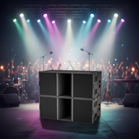Système de sonorisation de scène haute puissance à très basse fréquence avec deux caissons de basses actifs en néodyme de 18 pouces pour performances en extérieur
