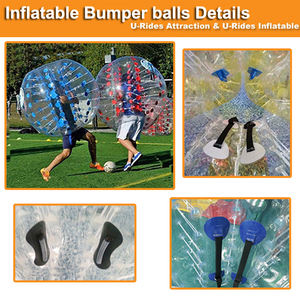 Ballon gonflable transparent en TPU taille adulte avec design de ballon de football, jouet sportif à bulles pour activités d'équipe - Product Image 5