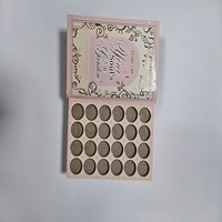 Nouvelle Arrivée Palette de Fards à Paupières Vide Vintage 24 Couleurs avec Impression de Surface Colorée pour Kits de Maquillage DIY