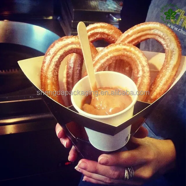 Papier résistant à la graisse Churros sac porte-cône Churros boîtes d'emballage