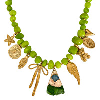 Pendentif tendance en or, plume, nœud papillon, cœur, pendentif en acier inoxydable plaqué or, breloque tendance, colliers, bracelets