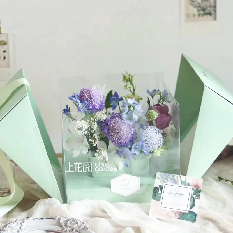 Прозрачные розы, подарочные коробки для цветов, бумажные коробки, упаковка, крафт-цветы, коробки для цветов, букеты