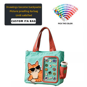 Sac Ita personnalisé bas quantité minimale de commande PVC Cross Body toile fourre-tout transparent fenêtre Ita sac - Product Image 3