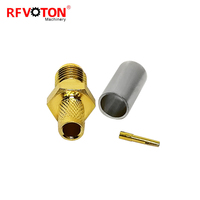 Directamente de fábrica RFvoton chapado en oro SMA hembra Jack crimpado RG58 cable RF coaxial conector convertidor conector
