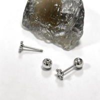 Mini boucles d'oreilles pendantes en acier inoxydable, petites piercings de cartilage plaquées or véritable 18 carats, résistantes au ternissement pour femmes