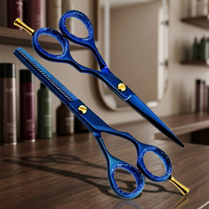 Tijeras de Peluquería Profesionales ASAP de Acero Inoxidable con Alto Contenido de Carbono, Estilo Personalizado con Logotipo, Tensión Ajustable - Product Image 2