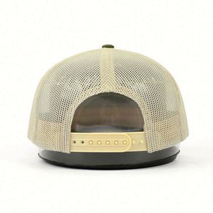 OEM China Manufacturer Mesh Back Slightly Curved Brim Youth Trucker <b>Hat</b>, Custom Woven Patch Green Breathable Trucker Cap - Product Image 4