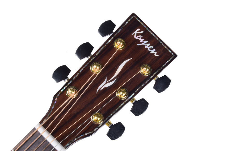 Kaysenギター手作りセミマホガニー無垢材アコースティックエレキギター