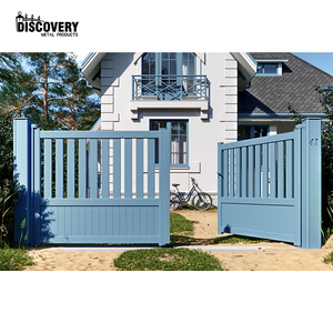 Portes d'allée télécommandées pour portes principales en métal ornemental pour maisons modernes prix bon marché porte battante double en aluminium - Product Image 2