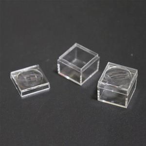 Boîte de loupe en acrylique miniature de 1x1x1 pouce, boîtes de loupe en plastique transparentes de petite taille avec loupe pour spécimens minéraux - Product Image 5