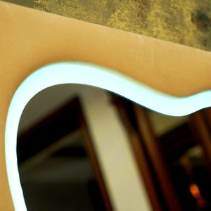 <span class=keywords><strong>Ecoliving</strong></span> Espejo de Pared de Bronce/Metal Personalizado, Moderno y de Lujo, 30x120cm, Diseño Ondulado Hecho a Mano, Espejos Decorativos de Arco Irregular - Product Image 5