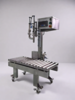 Machine de remplissage par le haut et par immersion à tête unique de 0,5 à 10 kg, haute précision, pour liquides en fût, industrie alimentaire et chimique