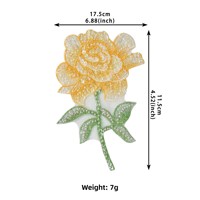 Applique florale colorée brodée de perles et de paillettes en organza, tulle et polyester, pour accessoires de vêtements DIY en Chine