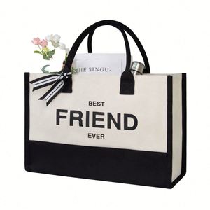 Bolsa de Compras Grande de Lona Blanca con Logotipo Personalizado, Bolsillo y Cremallera - Product Image 2