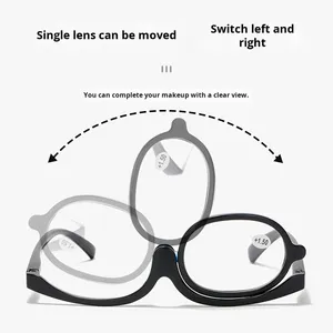 Occhiali da Lettura e Trucco Anti Luce Blu ad Alta Definizione per Donne, Montatura Argento, Lente d'Ingrandimento Personalizzata, Alla Moda, Vendita all'Ingrosso - Product Image 2