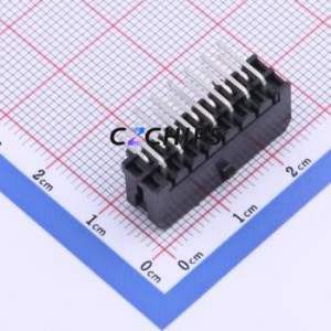 HC-MX3.0-2*7AW Wire-to-Board Pin Header Bent Lead Through Hole,P=3mm Connector 2x7P 3mm Right Angle Insert Micro-Fit (MX 3.0) - Product Image 2