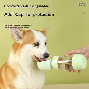 Gourde et gamelle portables écologiques pour chien avec bols intégrés pour l'eau et la nourriture – Idéales pour les voyages - Product Image 4