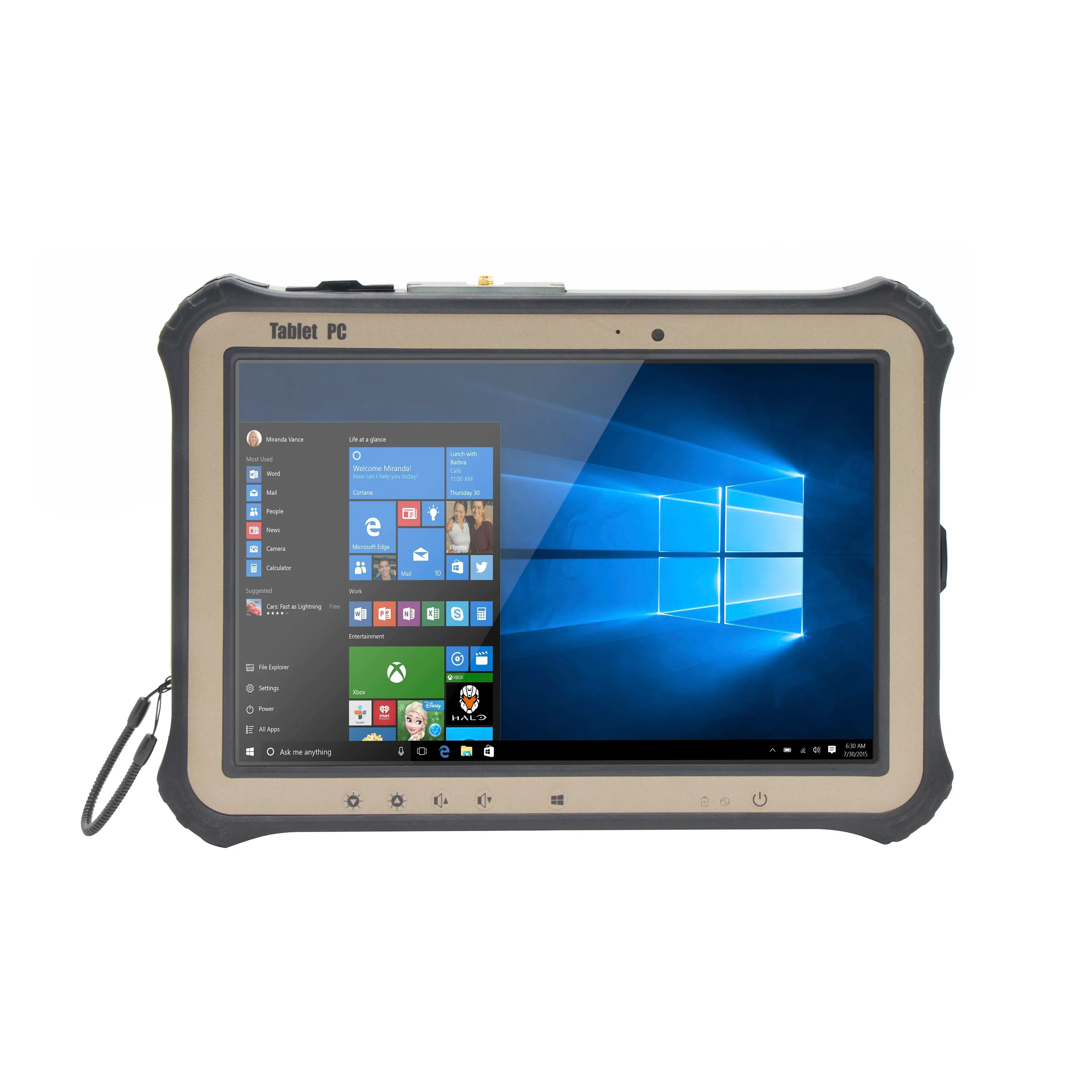 N2930 Win7/10 Linux IP65 10,1 pulgadas tableta resistente Industrial GPS/RFID/NFC/QR escaneo de código 3G/4G/5G 1LAN 2USB TF SIM Audio 12V DC