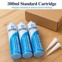 Scellant silicone transparent à durcissement neutre, monocomposant, flexible pour les joints de vitrage, scellant météo non structurel, tube de 300 ml