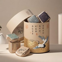 Boîte d'emballage personnalisée, dégradable et écologique, boîte d'emballage pour thé écologique et durable, boîte en tube de papier