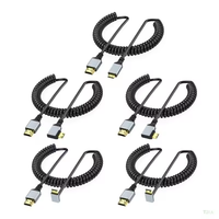 Kabel ekstensi HDTV Mini 4K 60HZ, kabel ekstensi Audio Video Spiral fleksibel untuk HDTV PC kamera perekam