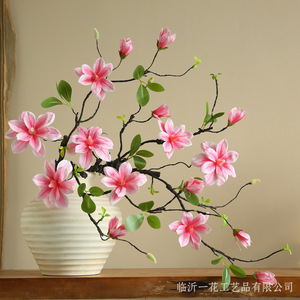 Yihua Floral Art Fleurs artificielles de magnolia du Lac de l'Ouest, branches de soie séchées, décoration intérieure, ornement de table pour salon - Product Image 3